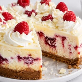 White Chocolate Raspberry Cheesecake That’s Velvety and Dreamy